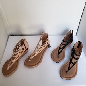 NWT (2) Torrid Sandals size 8 wide